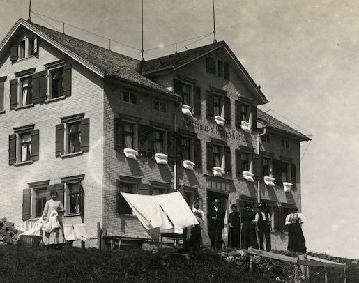 Bild: Gasthaus Hoher Kasten, Ausschnitt aus Ansichtskarte, um 1900